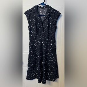 Ann Taylor Black Dress with White Dots my